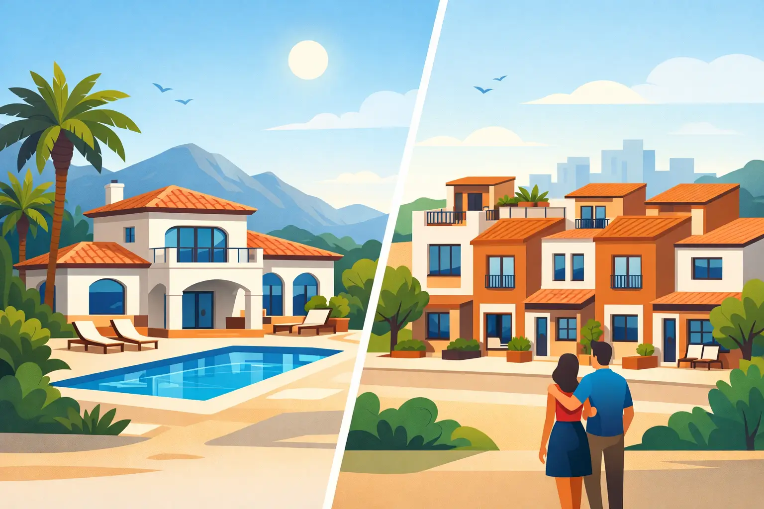 Villa vs townhouse Spain: which suits you?