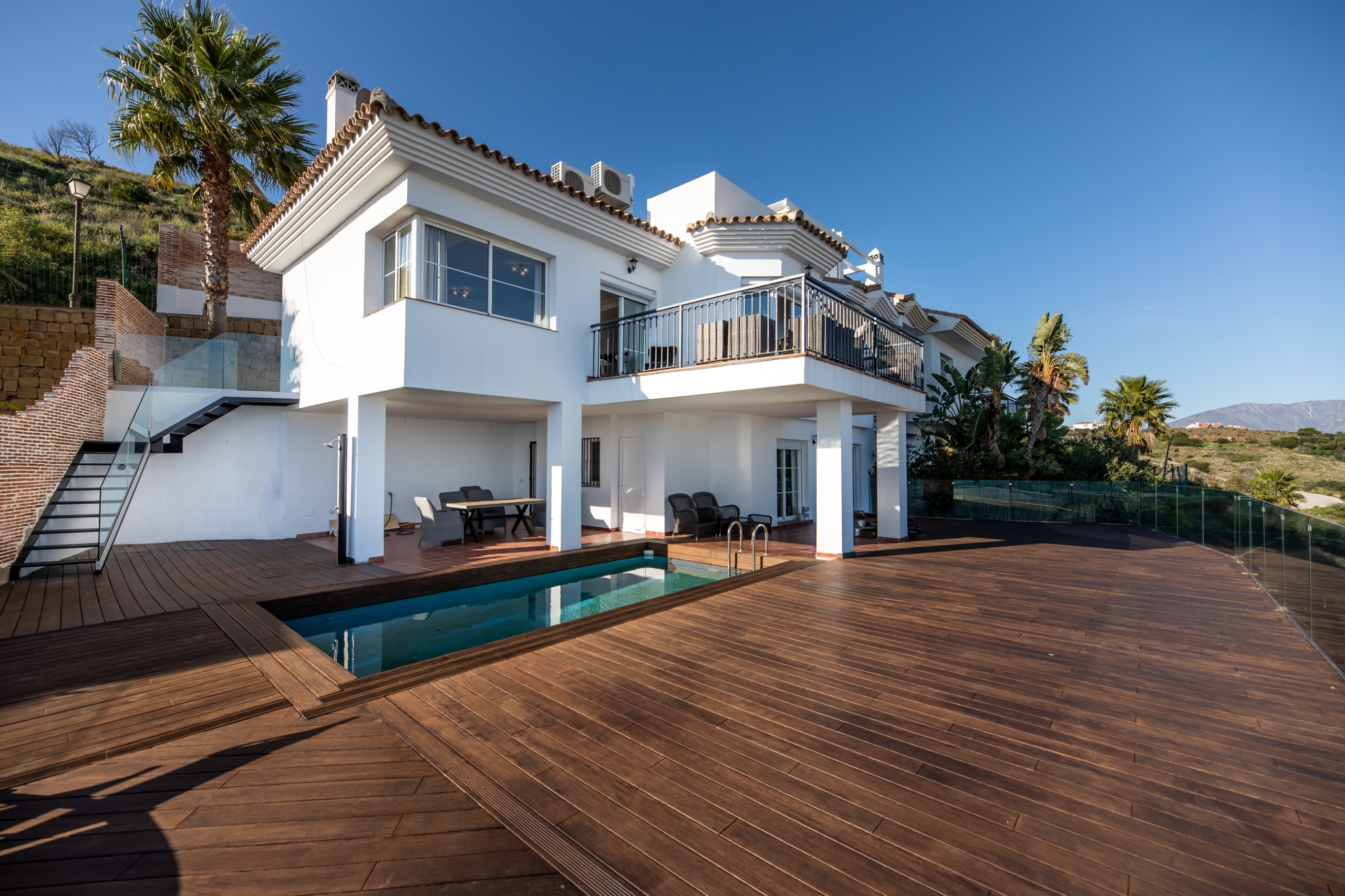 3T4A7433-Edit Semi Detached Seaview Villa Luna Fitness for Rent in Riviera Del Sol, Málaga, Spain